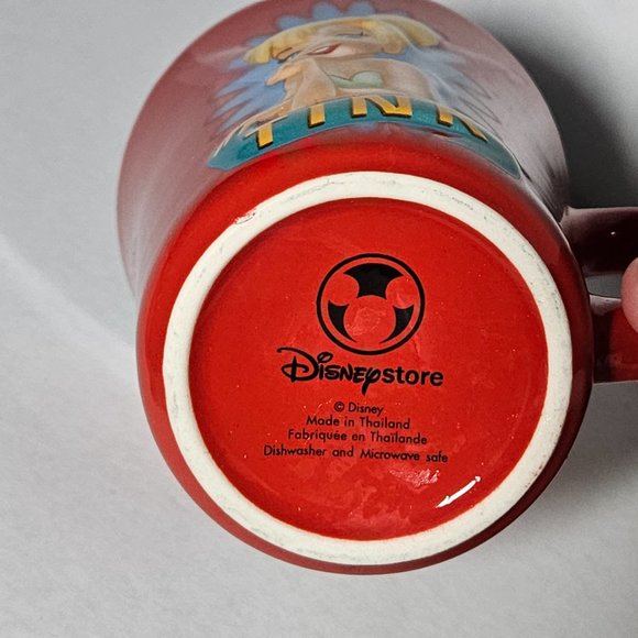 Disney Store Tinker Bell Tink 3D Ceramic Red coffee Mug Cup 16 oz Tinkerbell - Picture 8 of 8